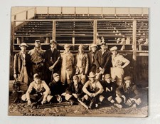 Vintage c1910s Baseball Team Photo NS Jerseys Wooden Bleachers picture