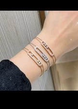 Gorgeous Gold French Style Moving Bar Bracelet picture