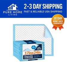 Large 17'' x 24'' Disposable Bed Covers - 100-Count for Incontinence & Accidents picture