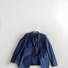 Tommy Hilfiger Men’s Navy Striped 2-Piece Suit 38R Two-Button Blazer picture