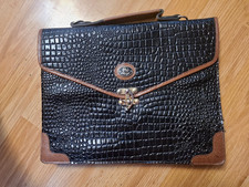 Vintage ('88-'93)  JT Fargo Embossed Faux Crocodile Attaché Case - Leather Trims picture