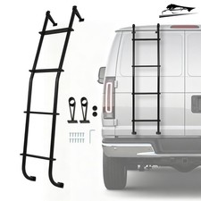 Ladder Rack For Ford E-Series Chevy GMC Vans Universal Hook Over Ladder Black picture