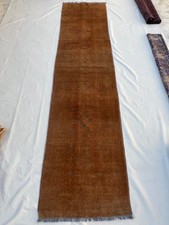 3x13 Antique Turkmen Bukhara Runner Rug Hand Knotted Rare Vintage Entryway Rug picture