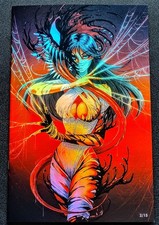 White Widow #1 Red Foil Virgin Silk  Anna Zhuo Variant Cover #2/15 Nerdygirl Exc picture