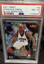 Topps 2007-08 Finest Shaquille O'Neal Black Refractor /75 #32 PSA 8 Suns picture