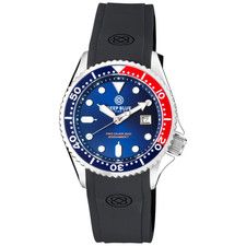 Deep Blue 41mm Pro Sea Diver 200 Quartz Silicone Strap Watch picture