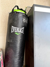 Everlast Heavy Bag Punching Bag - Black & Green Boxing Training Heavy Bag picture