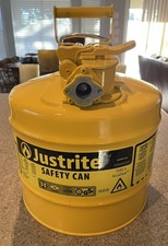 Justrite 7250220 Yellow Metal Safety Can, Type ll AccuFlow, 5 Gallon picture