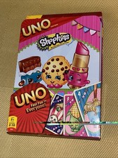 NEW Shopkins UNO Card Game in Collectible Tin Mattel 2015 Sealed Family Kids picture