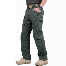 Men's Military Cargo Pants OD Green Hunting Durable Ripstop Army Combat Trouser picture