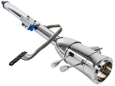 JEGS Universal Floor Shift Tilt Keyed Steering Column, Chrome, 2 in. Diameter, picture