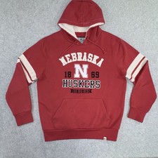 Nebraska Cornhuskers Hoodie Sweatshirt Mens Large Red White Colosseum NCAA picture