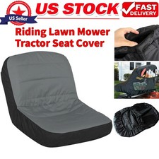 Universal Riding Lawn Mower Tractor Seat Cover Padded Comfort Pad Storage Gray picture