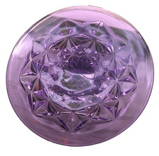 FENTON Amethyst Individual Pedestal Cake Plate~ SIGNED & NUMBERED BY MIKE FENTON picture