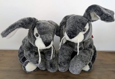 JIC 92024 Gray Rabbit Bunny Plush Lot of 2 16