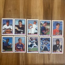 1991 bowman HOF and Star Rookie Card Lot Of 8 Chipper Jones Jeff Bagwell Thome picture