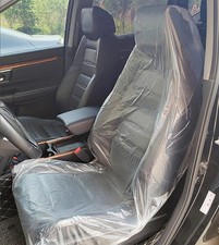 100PCS Ultra-Thick 20g Disposable Plastic Car Seat Covers Universal Clear Vehicl picture
