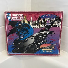 Vintage 1995 BATMAN and The Riddler Pit Crew 96 Piece Puzzle Rare Collectable picture