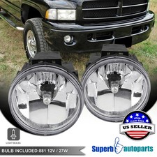Fits 1999-2002 Dodge Ram Sport Package Fog Lights Bumper Lamps Bulbs Pair 99-02 picture