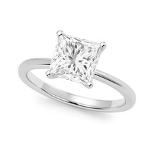 3 Carat Princess Lab Grown IGI G/VS1 Diamond Solitaire Ring in 10K White Gold picture