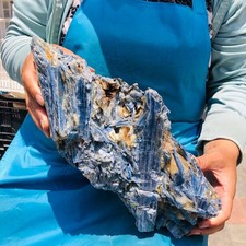 13.97 LB Natural Blue Kyanite Cluster with Clear Quartz Matrix Crystal Specimen picture