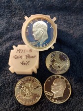 1971-S 40% Silver Proof Eisenhower Ike Dollars 20 Coin Roll picture