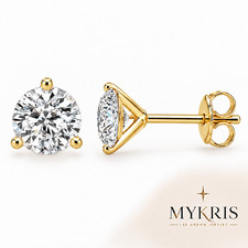 MYKRIS Lab Grown Diamond Stud Earring 1-10 CTTW 14K Gold; Martini : $390-$2,890 picture