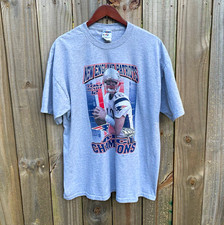 Vintage 2002 Tom Brady Patriots Super Bowl XXXVI Champions T Shirt NFL XL picture