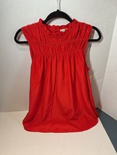 NWT Joie Top Woman's Med Red Polyester Sleevless Lightweight  picture