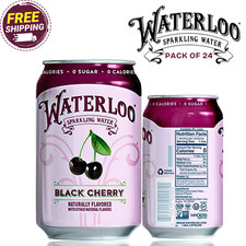 Waterloo Black Cherry Flavoured Sparkling Water 12Pk 144 FL OZ Pack Of 2 picture