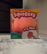 Squeeezy Peach Fruit Squishy Stress Ball Sensory Fidget Toy Sunny Days NEW picture