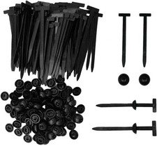 100PCS Snap-fit Nylon Fastening Clip for Car Repairs, Universal Black picture