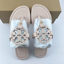 New Tory Burch Miller Leather Sandals Women's Flat Sandals Thin Bottom All Color picture
