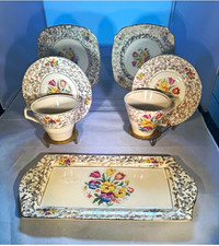 Royal Tuscan Floral,  2 Dessert Plates,  2 Cups & Saucers, 1 Rectangular Plate picture