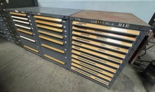 Lot 3 EQUIPTO LISTA Drawers Metal Cabinet Industrial Tool Parts Storage 30x28x43 picture