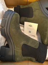 UGG Brooklyn Chelsea Women’s Green Suede Pull-On Ankle Boots US 9 EU 40 NEW picture