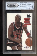 1998-99 Michael Jordan Hoops Shout Outs #13 Gem Mint 10 Bulls GOAT HOF MVP picture