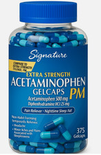 generic Tylenol PM Extra Strength Acetaminophen 500 Mg Pain Reliever, 400 tabs picture
