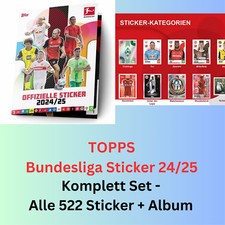 Topps Bundesliga Stickers 24/25 2024/2025 - 522 Stickers Complete + Album + Bag picture