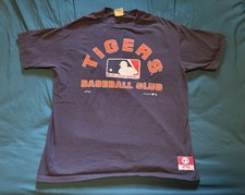 Vintage Detroit Tigers Shirt Mens XL Blue MLB Baseball Nutmeg Mills Club picture