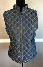 Joules Women's Size 6 Blue Zip Front Vest Jacket with Pockets picture