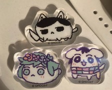 Omori Omocat Animal Acrylic: Omori cat, Basil bunny and Kel dog picture