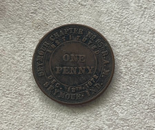 Seymour Chapter No 85 RAM Masonic Penny Token - Indiana IN L2 picture