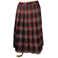 Vintage 50’s Plaid Tartan Skirt - Red and Black picture