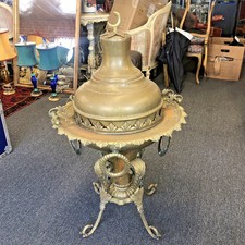 Antique Original Turkish Brass Warmer, Hot Pot, Mangal Brazier 40