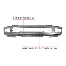 Iconic Silver Front Bumper For 2023-25 Ford F250 F350 Lariat King Ranch Platinum picture