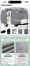 Umbrauto 11–13 ft Fiberglass Travel Trailer RV Cover 7-Layer Windproof picture