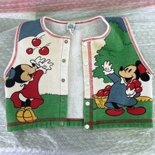 Vintage Disney Baby Minnie Mouse Reversible Snap Vest Toddler 12M picture