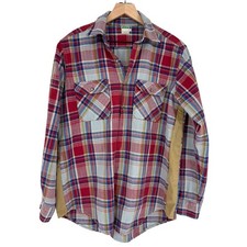 Vintage Euro Prep United Colors of Benetton Mens Plaid Shirt Made in Italy L picture