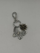 Fossil Y2K Butterfly Keychain Floral Bag Charm picture